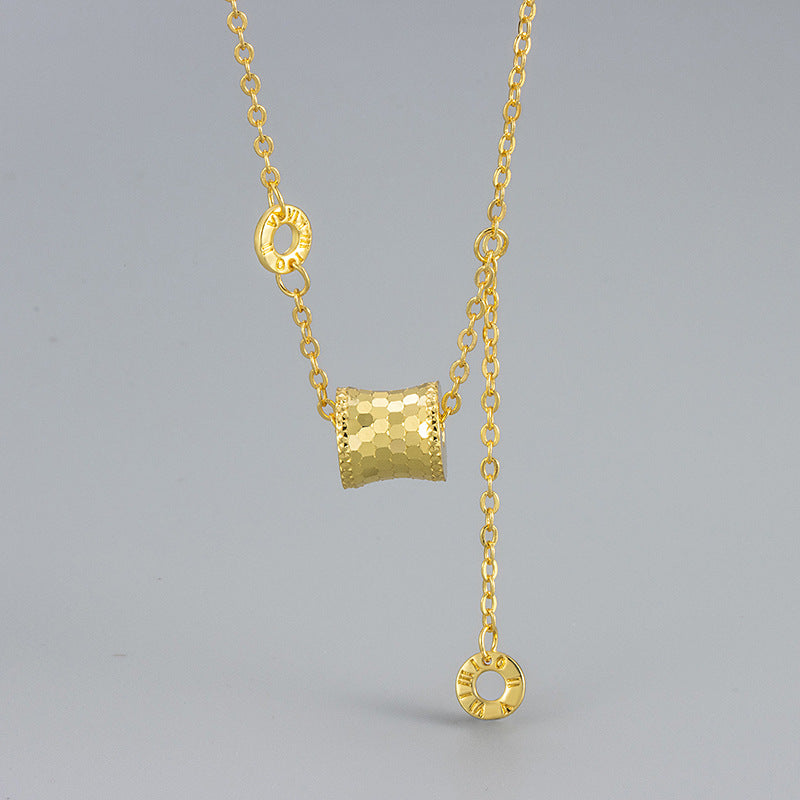 Dragon Scale Pendant Necklace – Light Luxury Clavicle Chain with Tassel, Unisex High-Grade Design