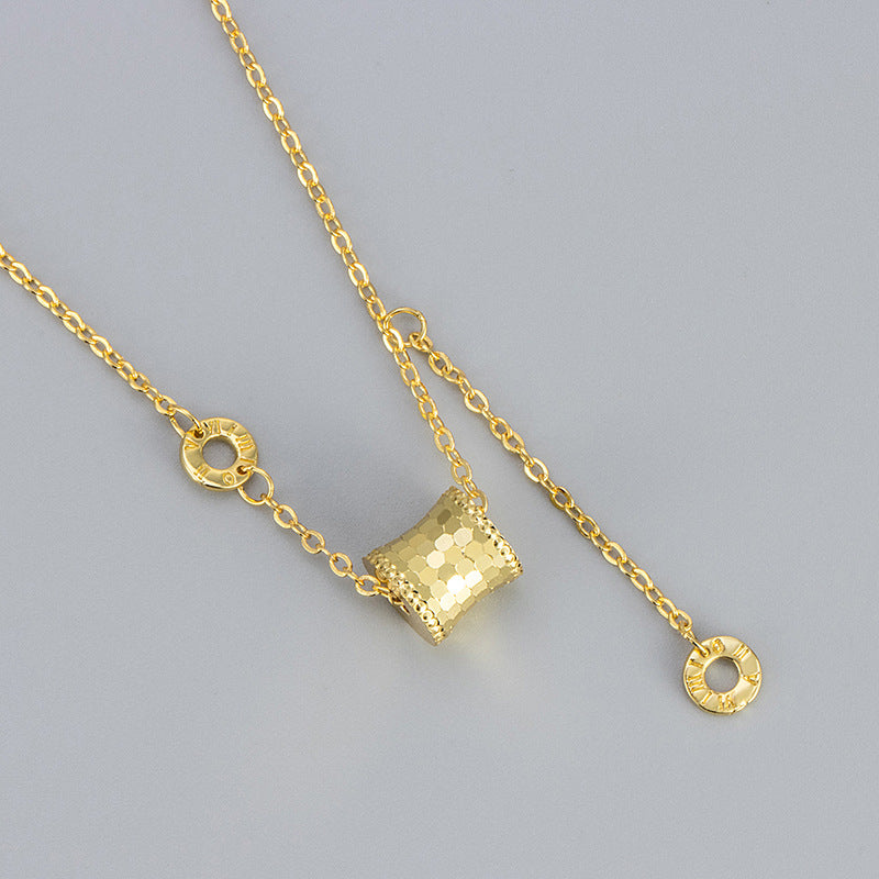 Dragon Scale Pendant Necklace – Light Luxury Clavicle Chain with Tassel, Unisex High-Grade Design