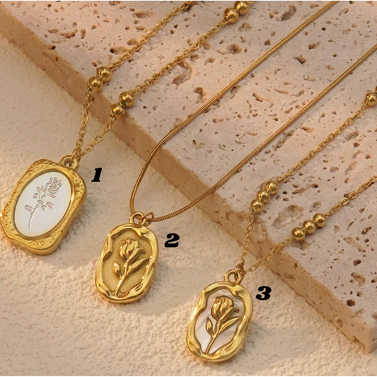 Elegant Tulip Pendant Necklace