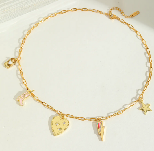 Romantic Multi-Charm Necklace