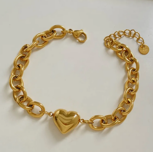 Gold Heart Bracelet
