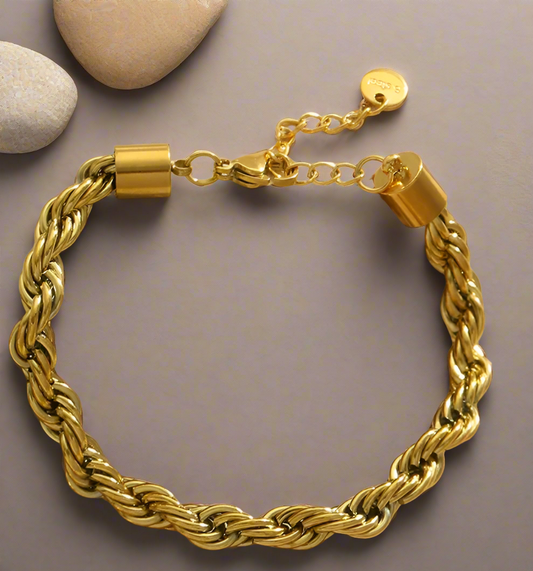 4mm Twisted Rope Chain Bracelet